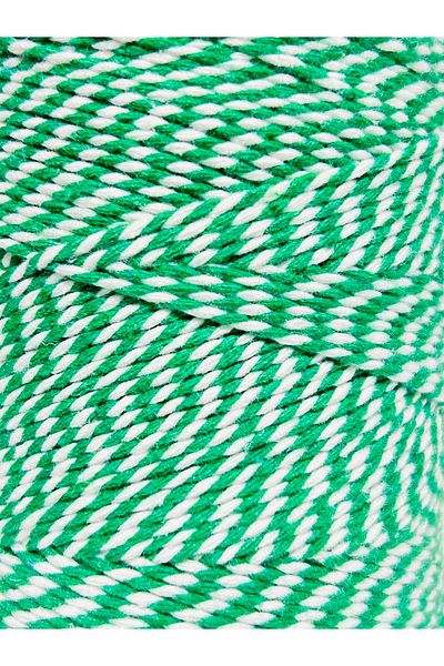 Akduman İplik 200 Mt Green-White Gift Packing Rope 200 Gr