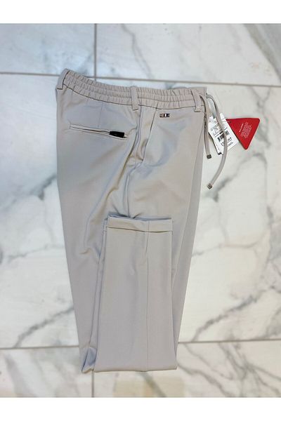 Güray Store Ανδρικό παντελόνι Jogger με διπλό πόδι με ελαστική μέση με κορδόνια