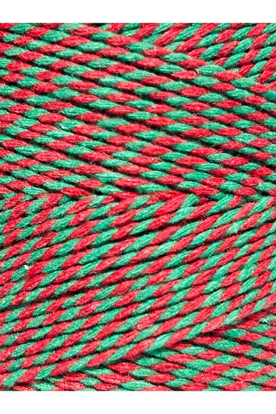 Akduman İplik 200 Mt Red-Green Gift Packing Rope 200 Gr