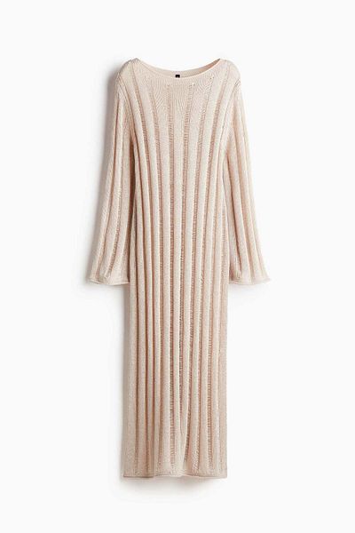 H&M Ladder-stitch-look knitted dress