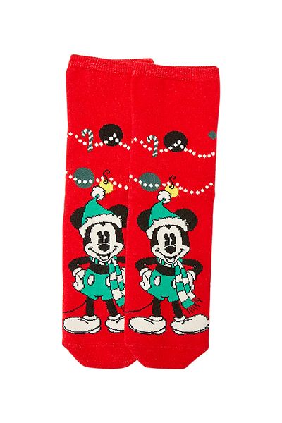 Mickey Mouse New Year Christmas Socks Size 36-38
