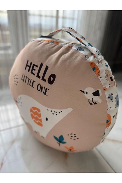 DRN Cushion Decorative Double Sided Printed Honeycomb Woven Fabric 100% Bead Silicone Children's Leisure Cushion