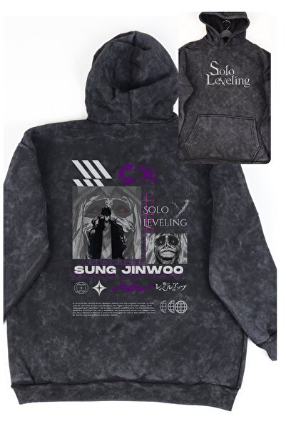 Fuddy Moda Hanorac unisex supradimensionat cu glugă - imprimeu text pe spate,...