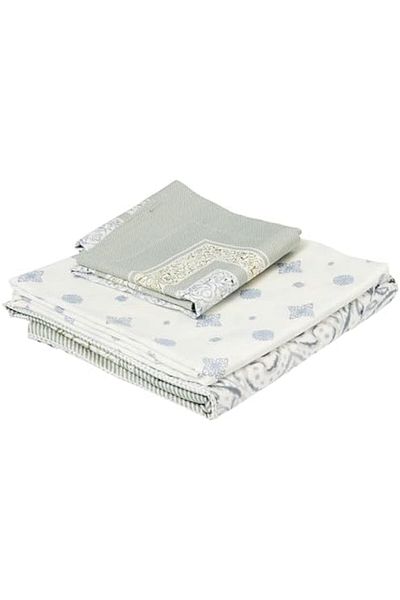 STOREMAX Svtcrt Hamlet Patterned 100% Cotton Satin Duvet Cover Set, Indigo, Double Model 1053513