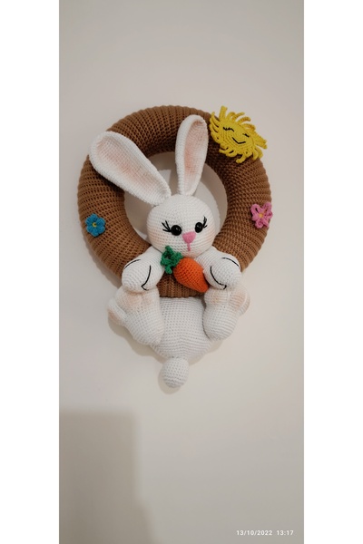 AYÇA ACUN Amigurumi Sevimli Tavşan Bebek Ve Çocuk Odası Kapı Süsü