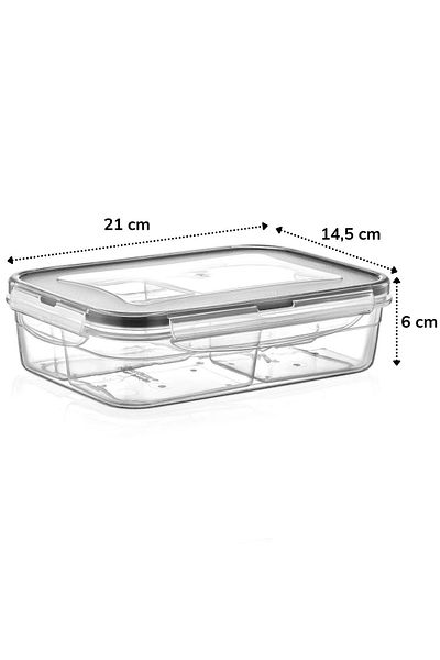 STOREMAX Kerem Container Lc520 1 Liter Covered Leakproof 4 Compartments Local Product
