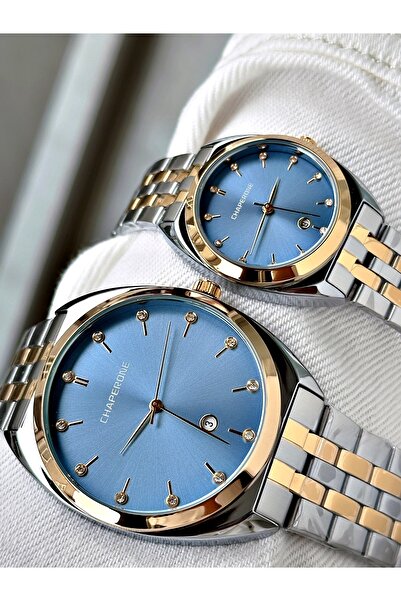 Chaperone Gümüş Renk Bay Çift Sevgili Kol Saati Orijinal Garantili + BİLEKLİK...