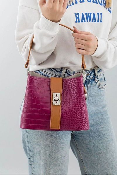 Matthew Cox Purple-Croco Women's Crossbody Bag T749