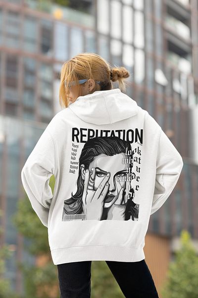 SEVBANO Taylor Swift Reputation Printed Unisex Oversize Singer Hoodie