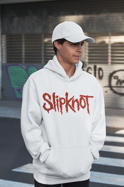 SEVBANO Slipknot Printed Unisex Oversize Music Band Rock Metal Hoodie