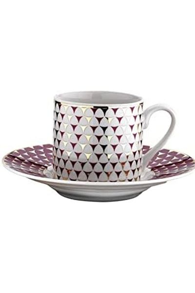 STOREMAX Ntwork Porcelain Dream 77512 Patterned Coffee Cup Set, 90 ml Art 1087243