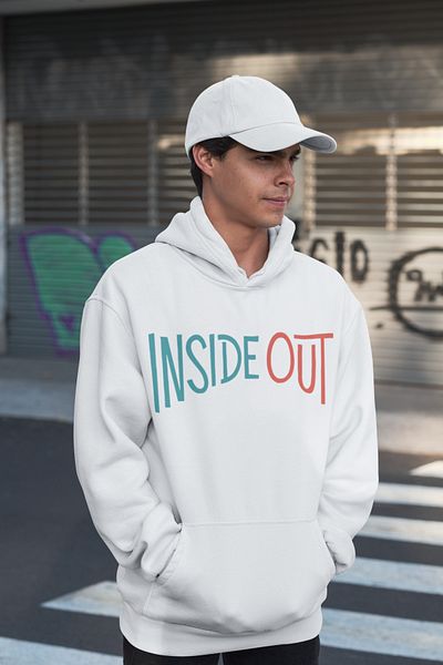 SEVBANO Insiide Out Printed Unisex Oversize Reverse Face Cartoon Hoodie