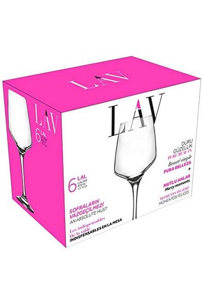 STOREMAX Ntwork Lal 6 Wine Glasses, 400 Cc Art 1087243