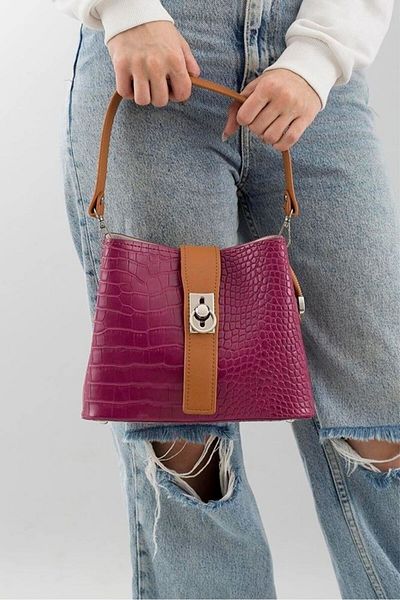 Matthew Cox Purple-Croco Women's Crossbody Bag T749