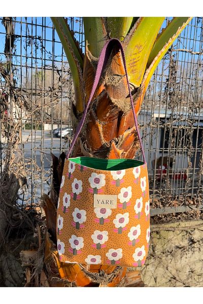 Yare Atelier Căptușeală interioară pentru femei, cu două fețe, albă, florală, verde, cu curea pentru mâini, braț și umăr