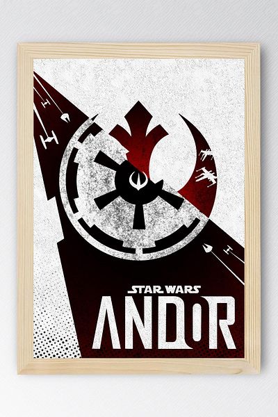 Saturn Star Wars Andor Framed Painting - Space Wars Fim Poster Painting