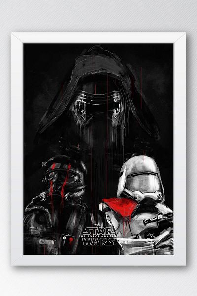 Saturn Pictură înrămată Star Wars - Space Wars The Force Awakens Fim Poster Painting