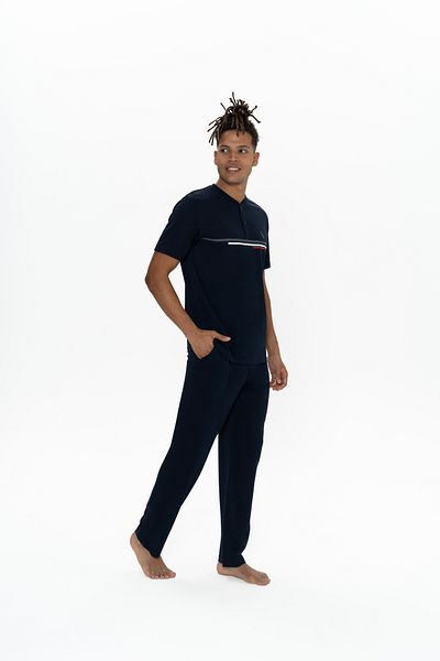 U.S. Polo Assn. Ανδρικό, Αδειοδοτημένο USPA, 100% βαμβάκι, Navy, κοντομάνικο κοστούμι πιτζάμα