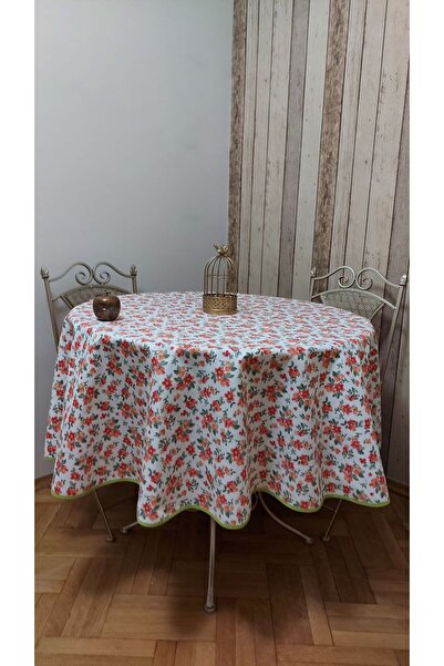 gonk Round, Country Patterned, Duck (Liquid Pusher, Stain Proof) Fabric, Tablecloth