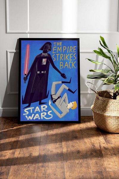 Saturn Pictură înrămată Star Wars - Space Wars Return Of The Emperor Poster Poster