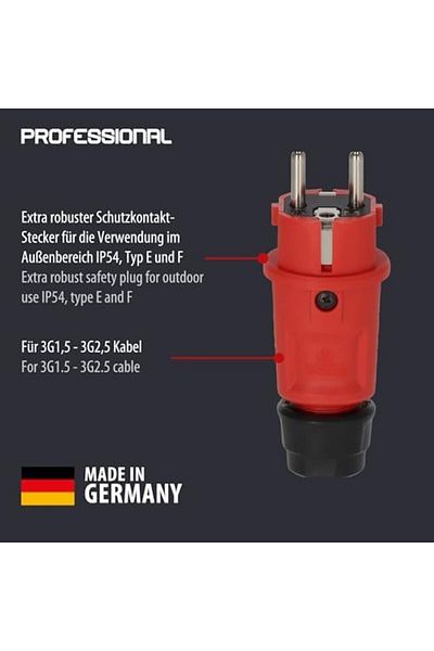 STOREMAX Svtcrt Professional Plug (E and F Type Socket System, Ip54, Made in Germany) Model 1053513