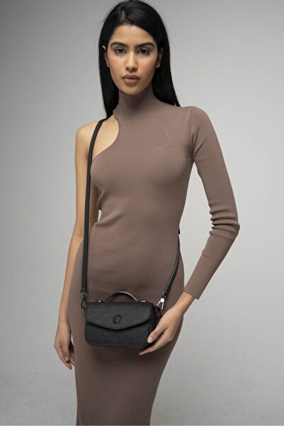 Valentino Orlandi Monogram Siyah Kadın Çapraz Askılı Çanta Vlt046