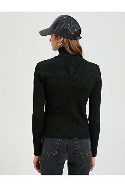 Koton Ribanalı Triko Kazak Balıkçı Yaka