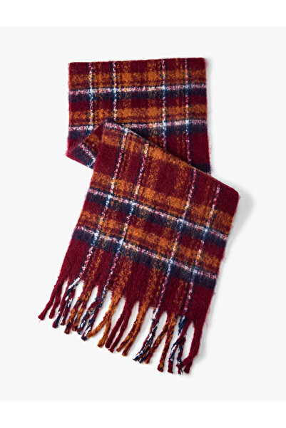 Koton Eșarfă în carouri cu ciucuri cu textura moale