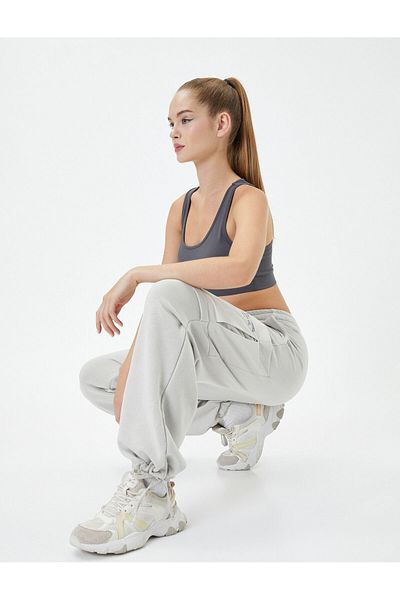 Koton Jogger Sweatpants με Cargo Pocket Ψηλόμεσο Χαλαρό δέσιμο