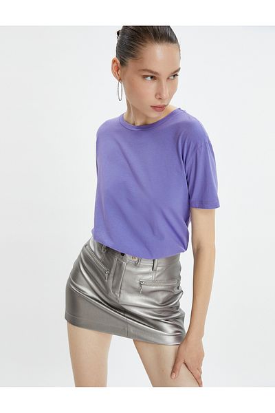 Koton Tricou de bază din bumbac cu mânecă scurtă