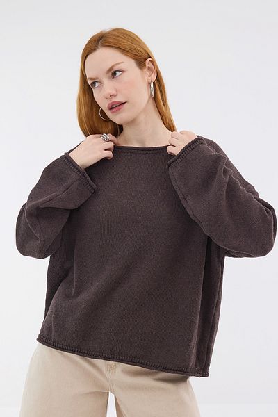 Addax Boat Neck Knitwear Sweater K10237-A5