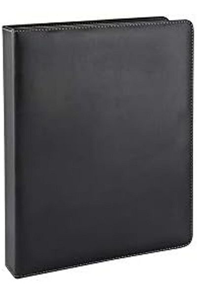 STOREMAX Jvnnshop 534S A4 Faux Leather Back 4 cm 2 Ring Elite Folder, Black, A4 646268