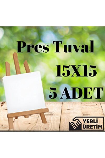 mercan tuval Mercan Pres Tuval 15 Cm X 15 Cm 5 Li Paket