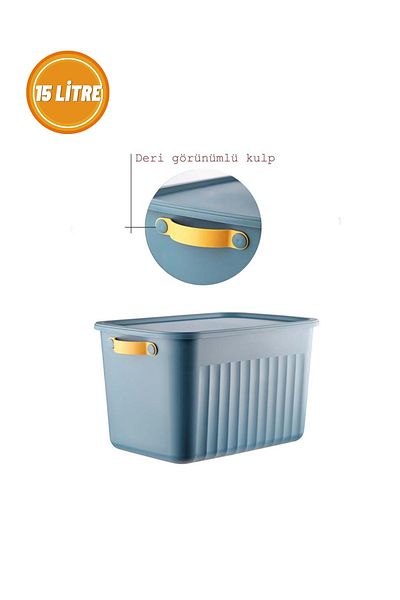 EVLE 15 Liter Multi-Purpose Storage and Organizing Box with Lid