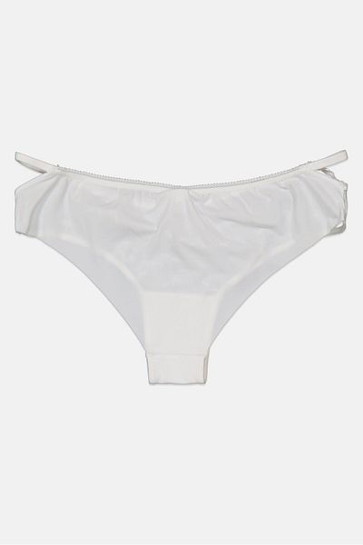 Etam Women Textured Pull On Panties, White