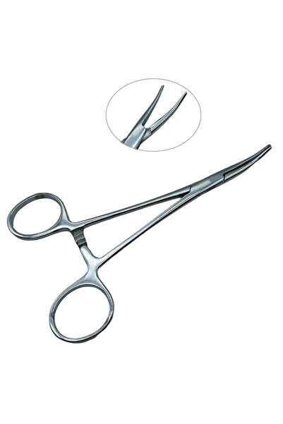 iBestMeasure ملقط وقف النزيف من الفولاذ المقاوم للصدأ منحني 12.5 سم، أداة ملق...