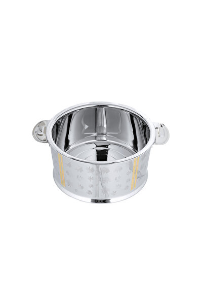 ALSAIF Inner Stainless Steel Casserole, Insulated Hot Pot, Keep Food Hot & Fresh, 2.5 Liter, Silver/gold