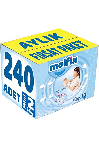 Molfix Bebek Bezi Beden:2 (3-6Kg) Mini 240 Adet Aylık Fırsat Pk