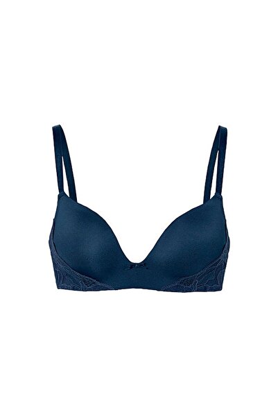 Tchibo Women Textured Soft Cup Bra, Blue