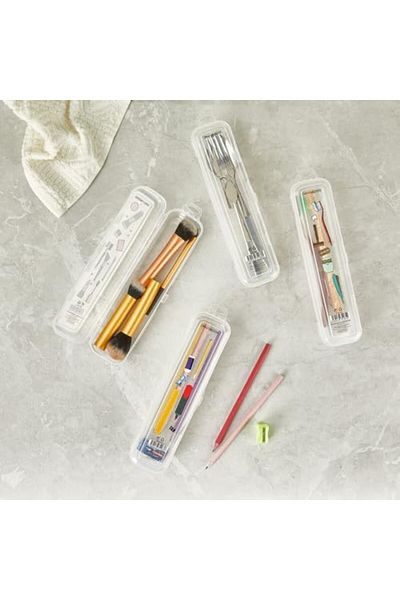 STOREMAX Multifix Multi-Purpose 4 F Disassembly Tooth Shaving and Makeup Accessory Set with Pen, Fork, Knife and Storage Options