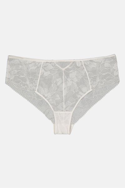 Etam Women Textured Hipster Panty, White