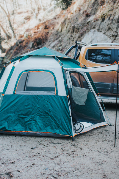 KUARA Tam Otomatik, Çift Cidarlı Hidrolik Destekli Kamp Çadırı– 3-4 Kişilik P...