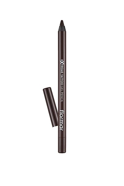 Flormar Waterproof Gel Eye Pencil (DARK BROWN) - Extreme Tattoo Gel Pencil - 002 Walnut -8682536028844