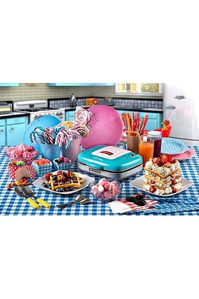 STOREMAX Bystoreby Party Time Waffle Maker Turquoise Newdesing 646268