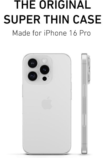 AWH حافظة مرنة لهاتف iPhone 16 Pro، غطاء TPU شفاف ناعم رفيع، تصميم بسيط، خالٍ من العلامات التجارية