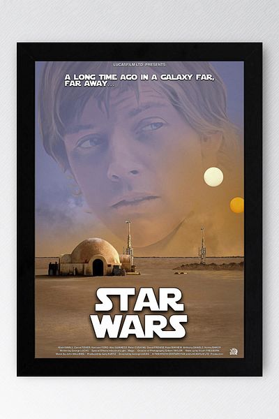 Saturn Pictură înrămată Star Wars - Space Wars Nostalgia Old Fim Poster Pictură