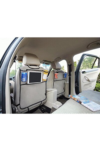 MAGİTOPTAN Araba Koltuk Arkası Şeffaf Koruyucu Kılıf Tablet Organizer