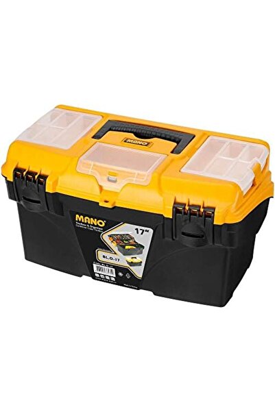 STOREMAX 17 بولي بروبيلين، أسود/أصفر، حقيبة أدوات، بلاستيك مع رف قفل منظم Blo...