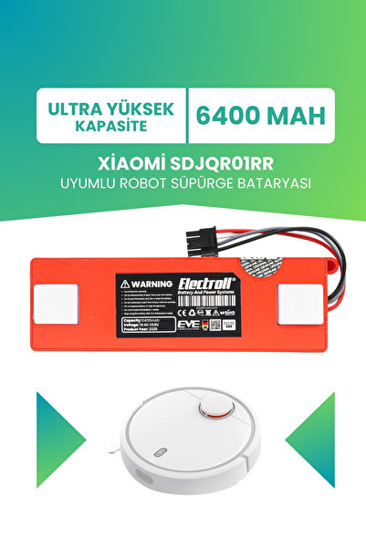 ELECTROLL Xiaomi Sdjqr01rr Uyumlu Batarya (ULTRA YÜKSEK KAPASİTE) 6400mah Kut...