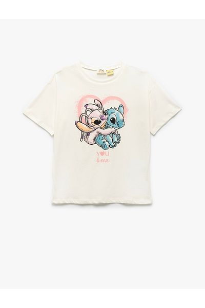 Koton Licensed Short Sleeve Crew Neck Cotton Stitch T-Shirt